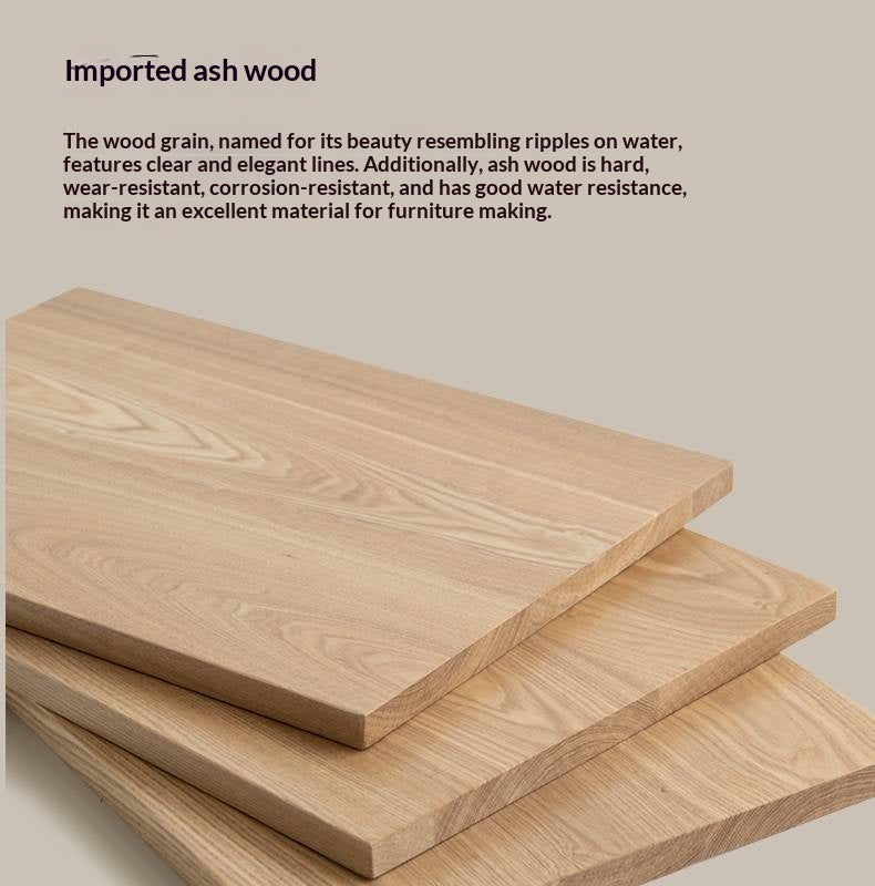 Ash Solid Wood Mobile Tea Cabinet Kettle Integrated