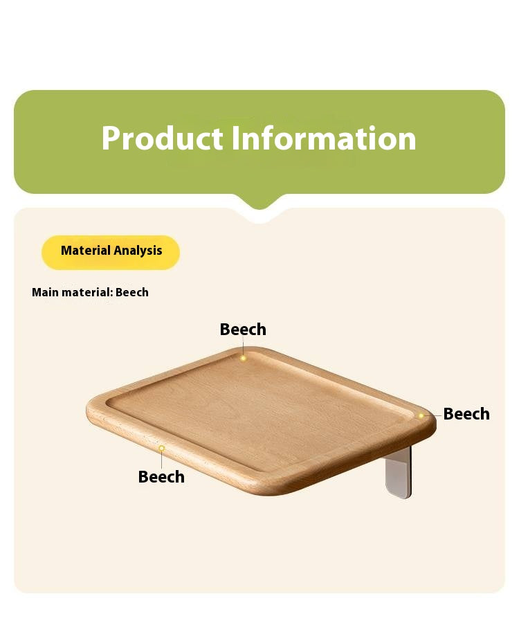 Beech Solid Wood Children's Creative Bedside Storage Rack