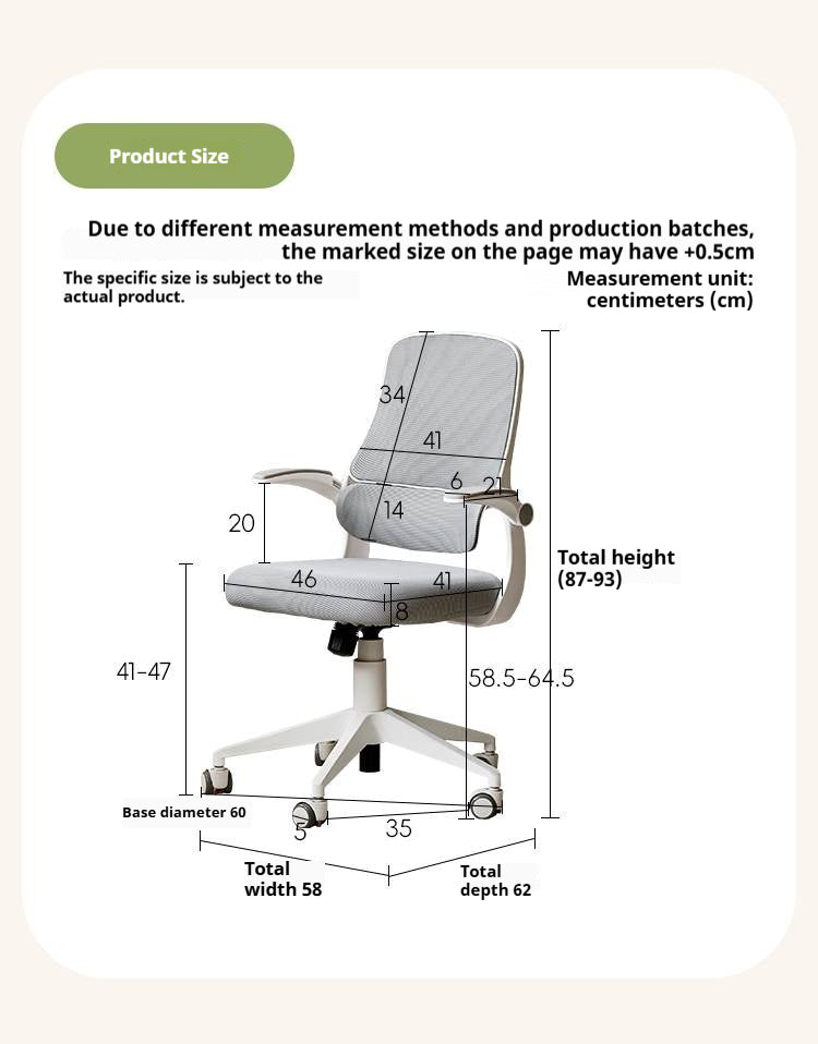 Children's Study Chair With Adjustable Backrest And Lifting Mechanism
