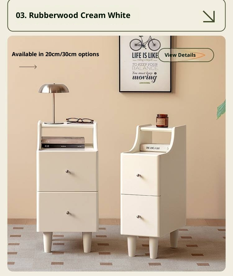 Cherry Solid Wood Modern Nightstand.