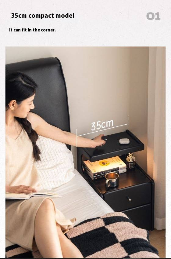 Solid RubberWood Multi Functional Nightstand.
