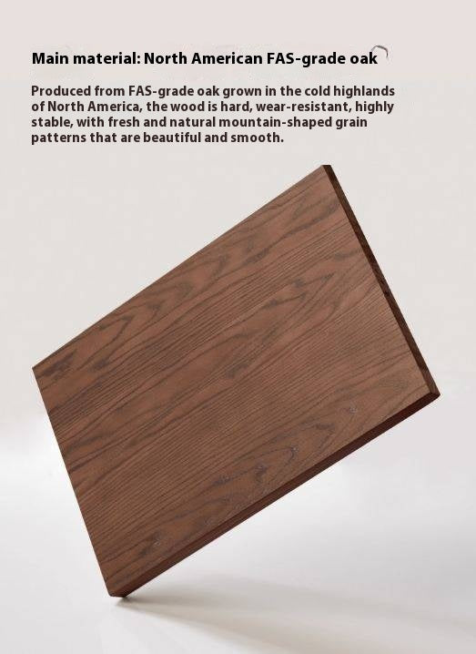 Oak Solid Wood Retractable Computer Desk