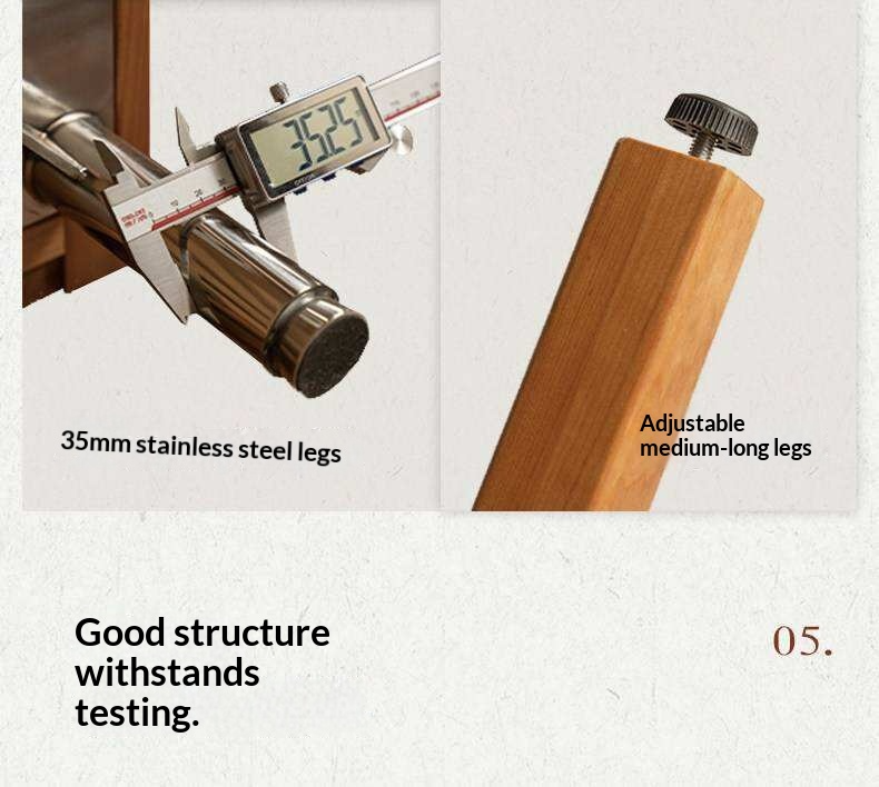 Cherry Solid Wood Bed with Modern Minimalist Design and Genuine Leather Headboard