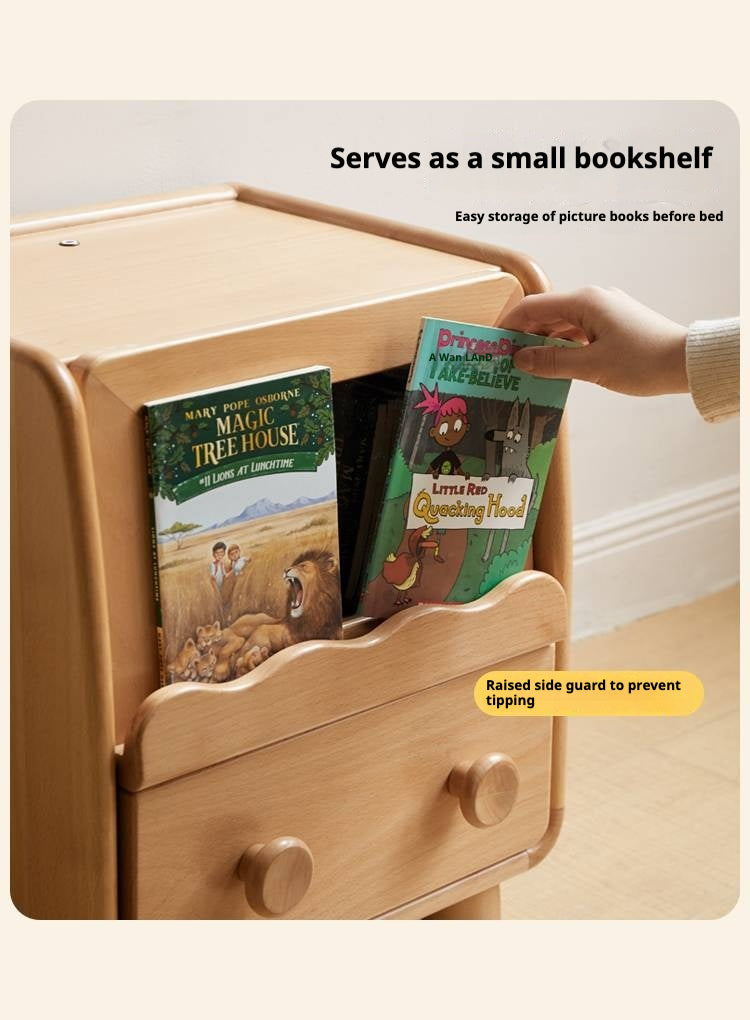 Beech, Poplar Solid Wood Children's Nightstand.