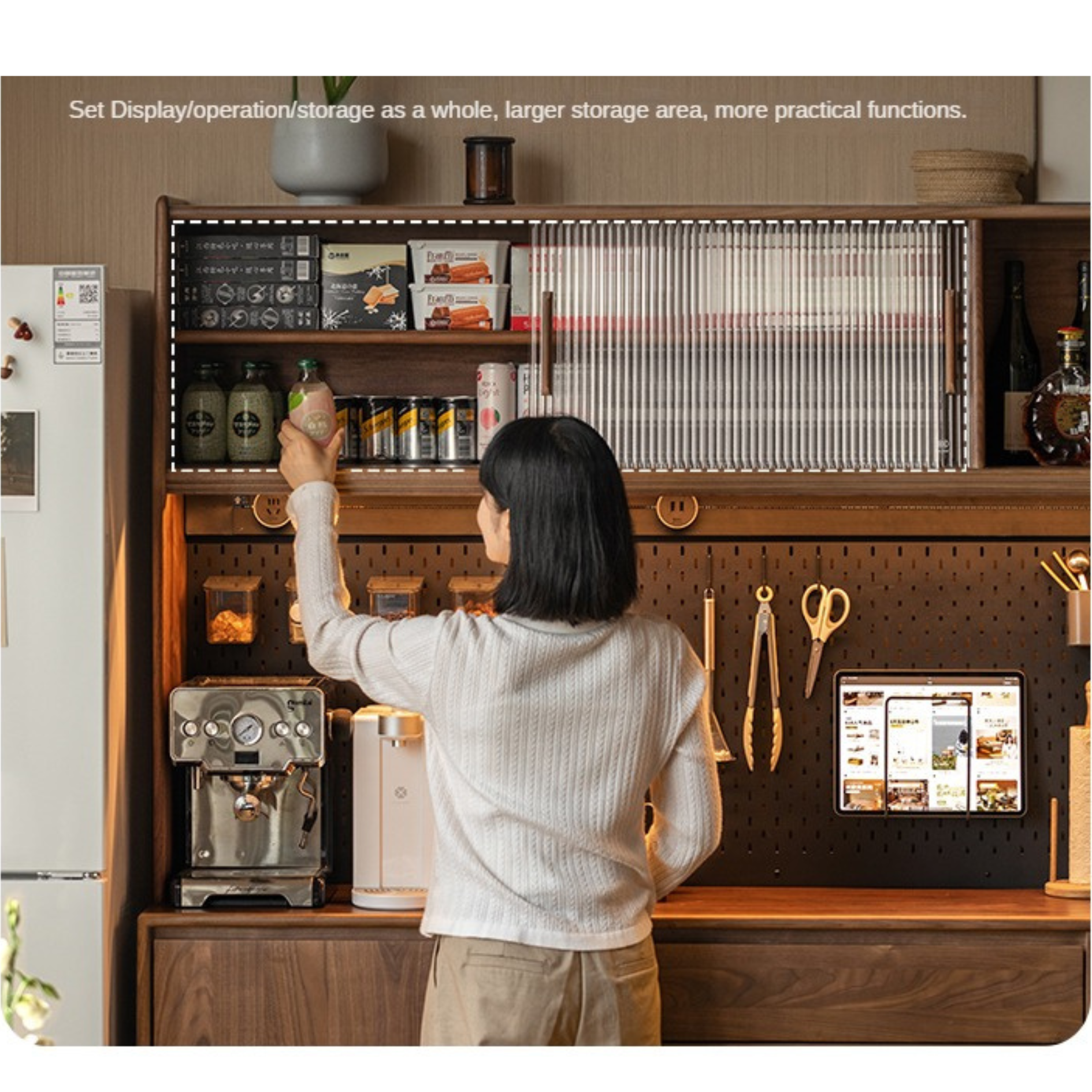 Black Walnut Solid Wood Simple Modern Sideboard
