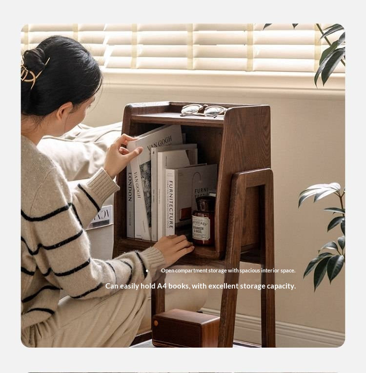 Oak Solid Wood Rack Nordic Side Cabinet