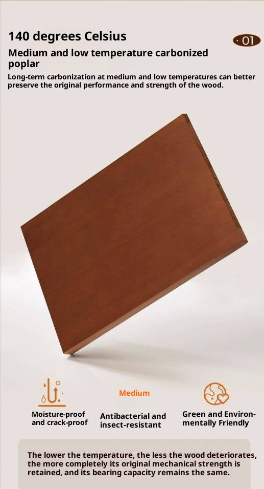 Poplar, Black Walnut Solid Wood Antique Style Nightstand