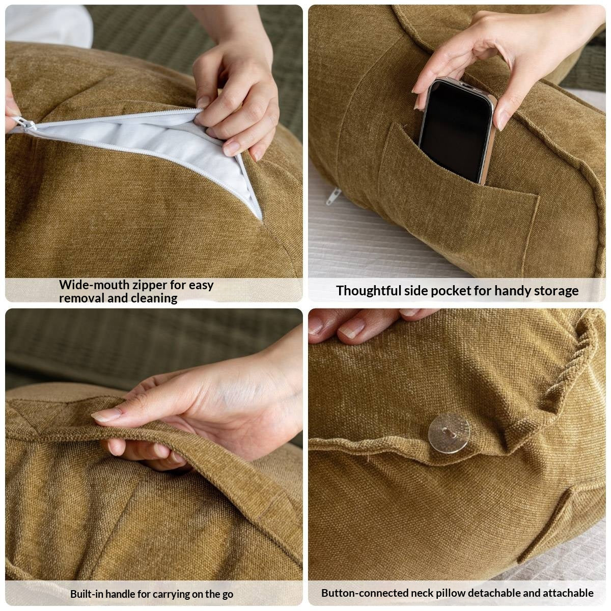 Headboard with Large Upholstered Reading Backrest