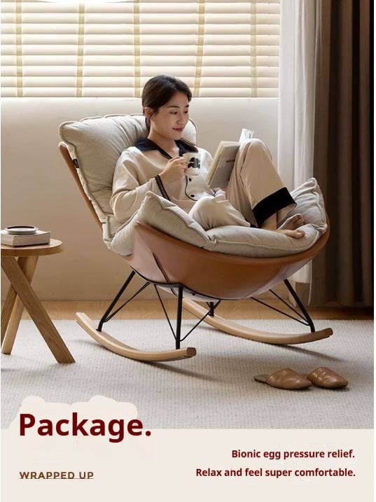 Fabric Rocking Lounge Chair with Soft Cushioned Seat - Best Seller