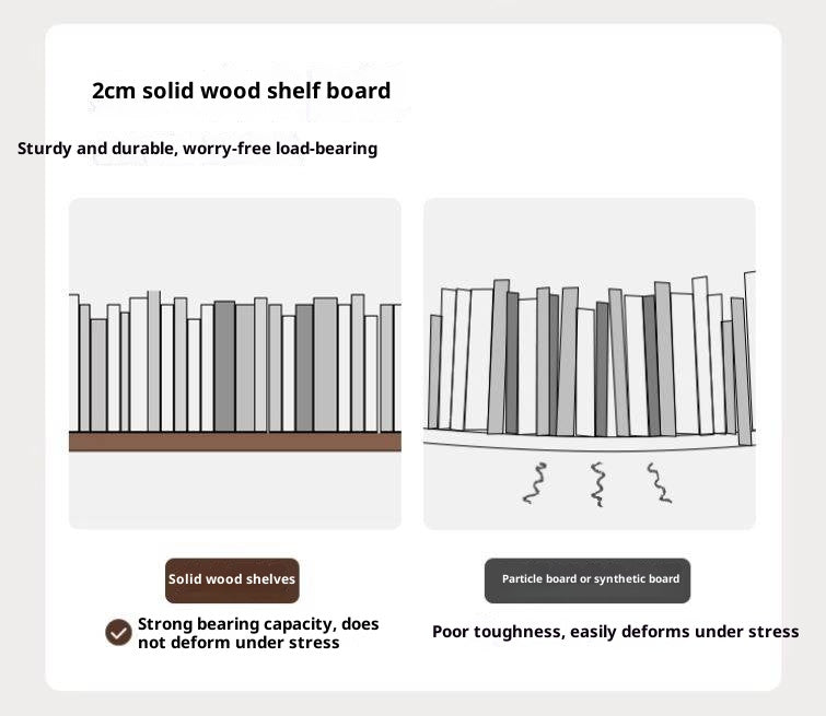 Tulipwood Solid Wood Vintage Bauhaus Bookshelf