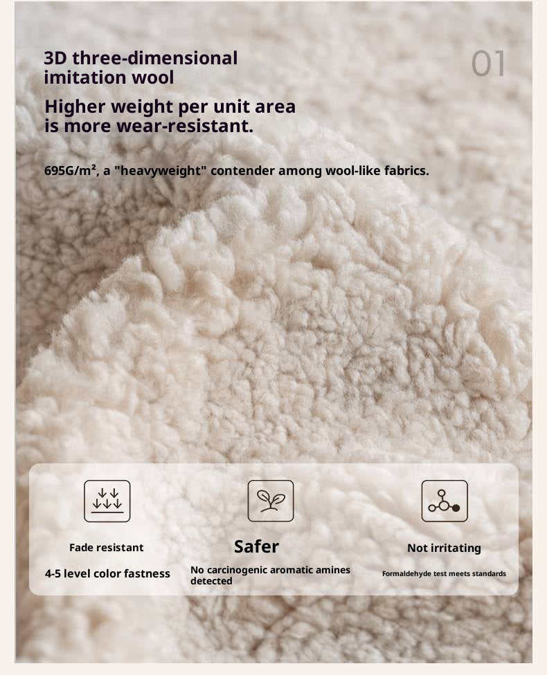 Ash Solid Wood French Retro Teddy Armchair