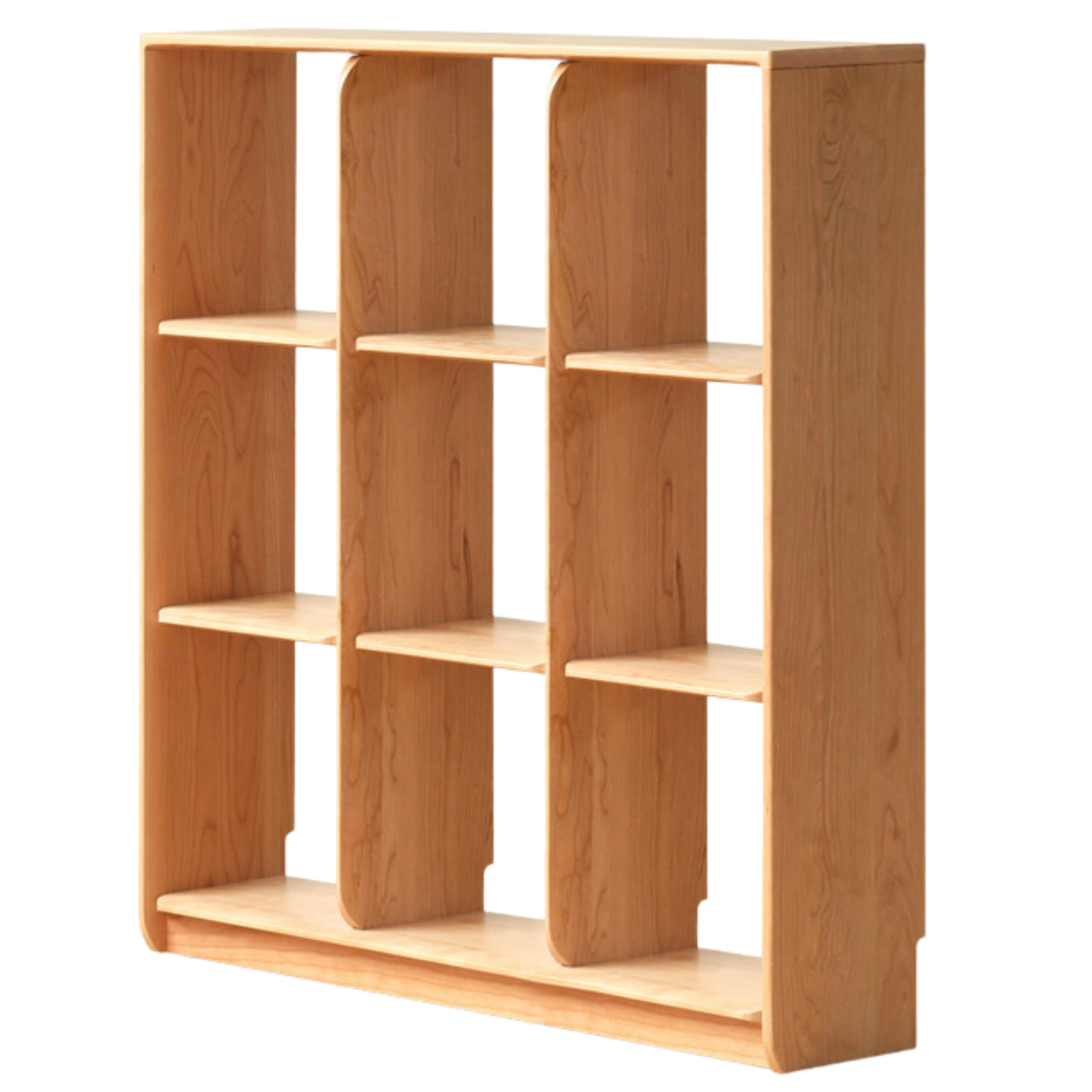 Cherry Solid Wood Bookcase Floor Display Free Lattice Combination