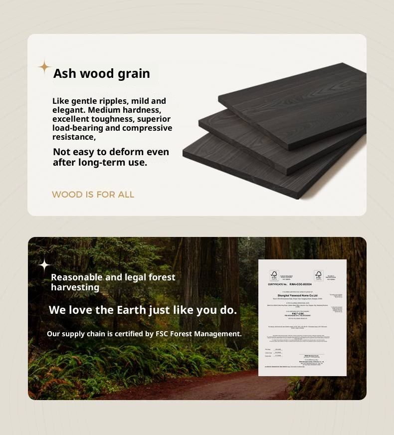 Ash Solid Wood Luminous Bed Modern Minimalist