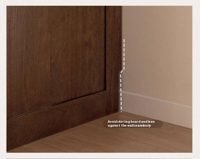 Golden Sandalwood Solid Wood Wardrobe