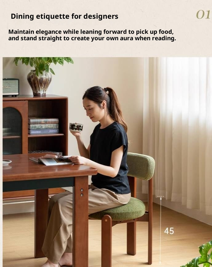 Set 4pcs Beech, Rubberwood, Black Walnut, Cherry Solid Wood French Antique Style Chair