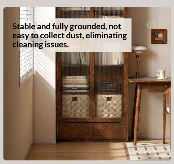 Oak Solid Wood Corner Floor-Standing Free Combination Bookshelf