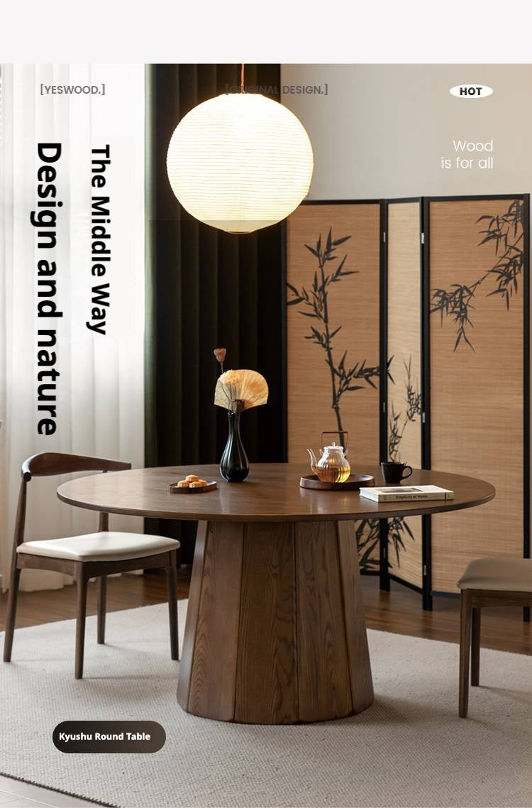 Ash, Black Walnut Solid Wood Modern Large Dining Table