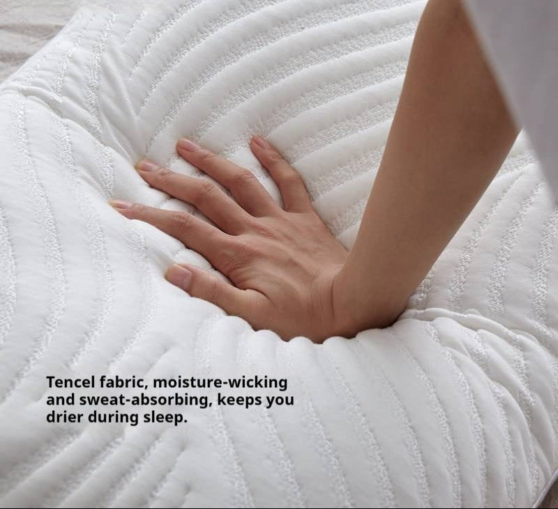 Natural Latex Sleep Pillow with Neck Support Design