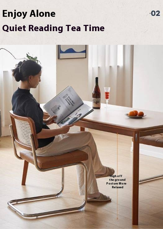 Tulipwood Solid Wood Rock Plate Dining Table