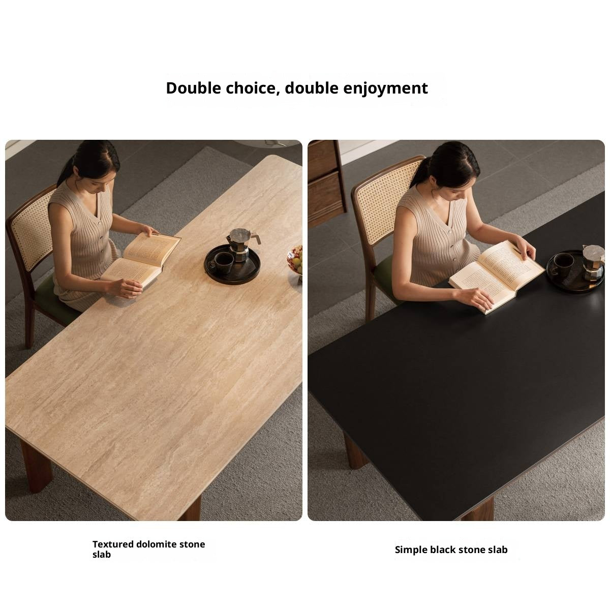 Black Walnut Solid Wood Dining Table Light Luxury Style