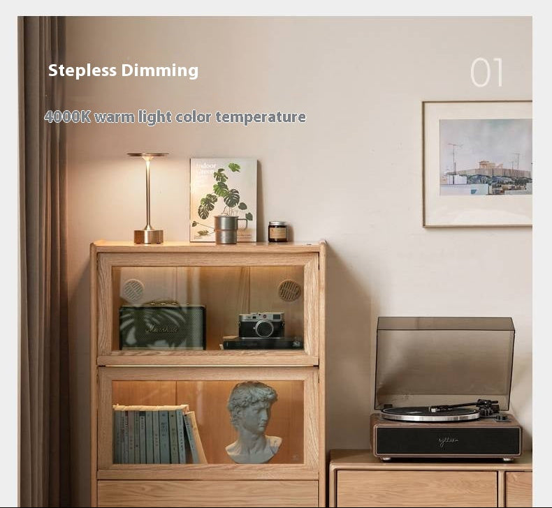 Ash Solid Wood Modern Side Cabinet.