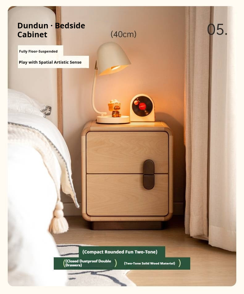 Oak, Ash, Beech Solid Wood Modern Simple Nightstand