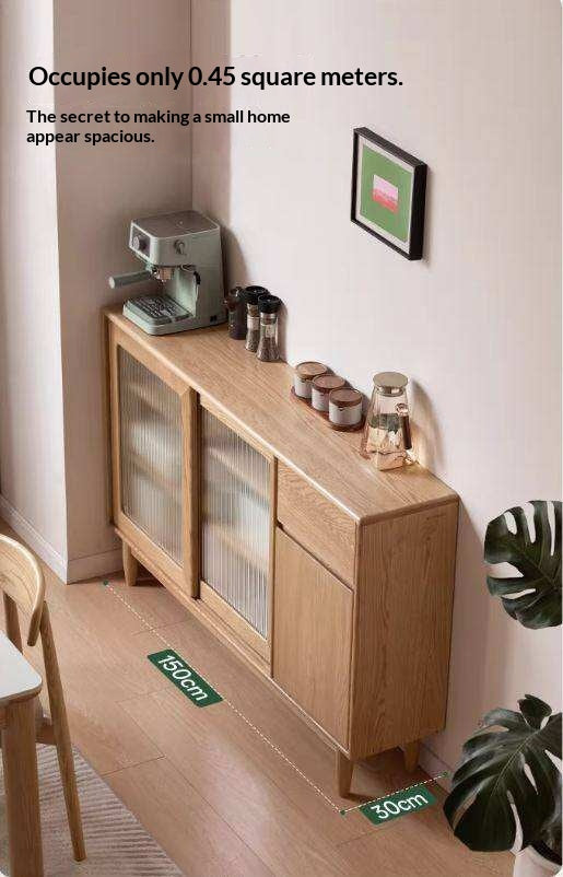 Oak Solid Wood Ultra-Thin Sideboard