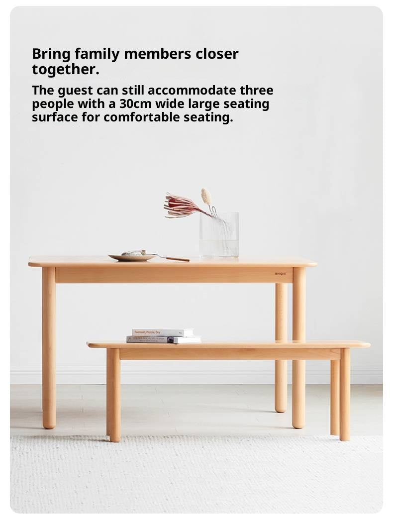 European Beech Wood Modern Long Bench