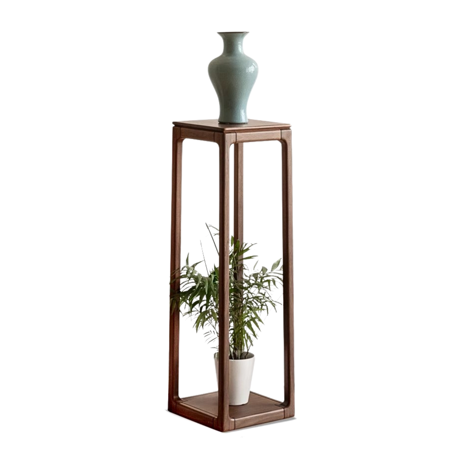Black Walnut, Solid Sandal Wood Double Layer Storage Flower Frame