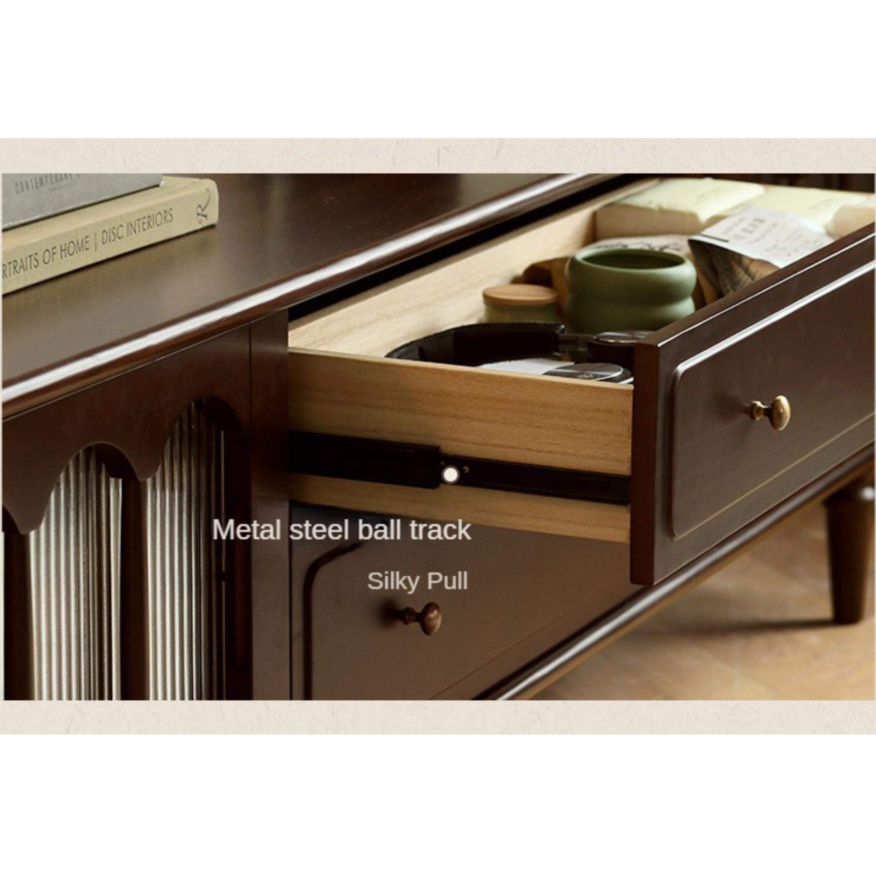 Poplar Solid Wood American Style TV Cabinet.