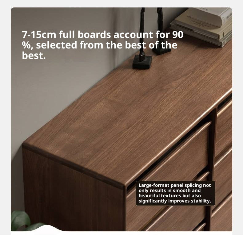 Black Walnut Solid Wood Nine-Drawer Chest