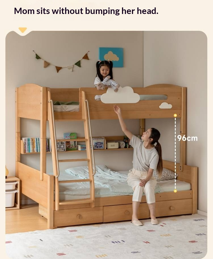 Beech Solid Wood Children's Bunk Bed