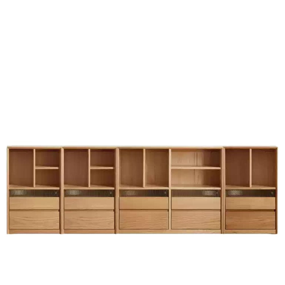 Oak Solid Wood Modern Bookcase