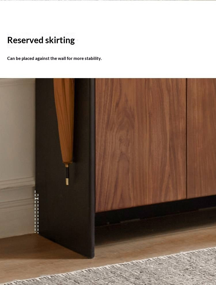 Black Walnut Solid Wood Shoe Porch Cabinet