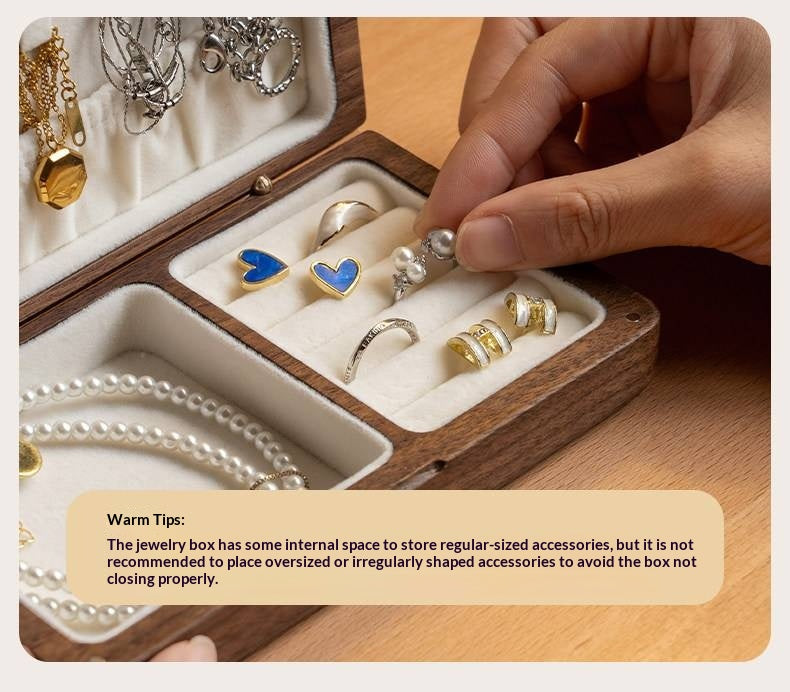 Black walnut, Cherry Solid Wood Handmade Jewelry Box