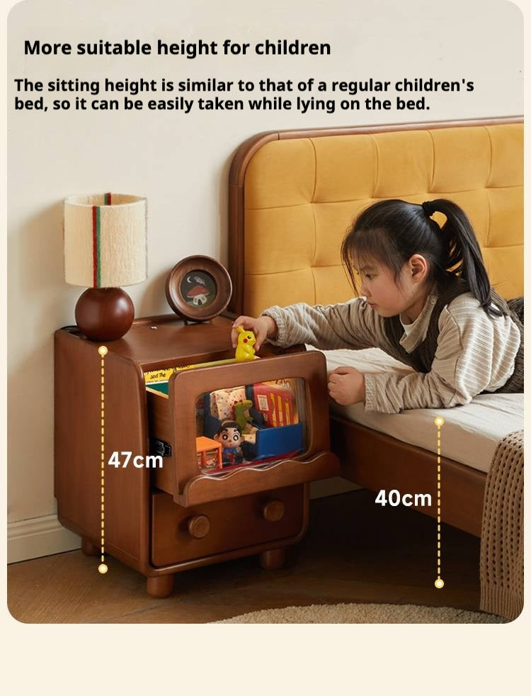 Beech, Poplar Solid Wood Children's Nightstand.
