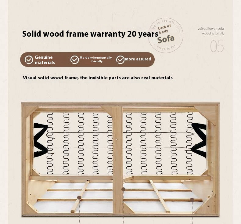 Genuine Leather High-Back Modern Sofa