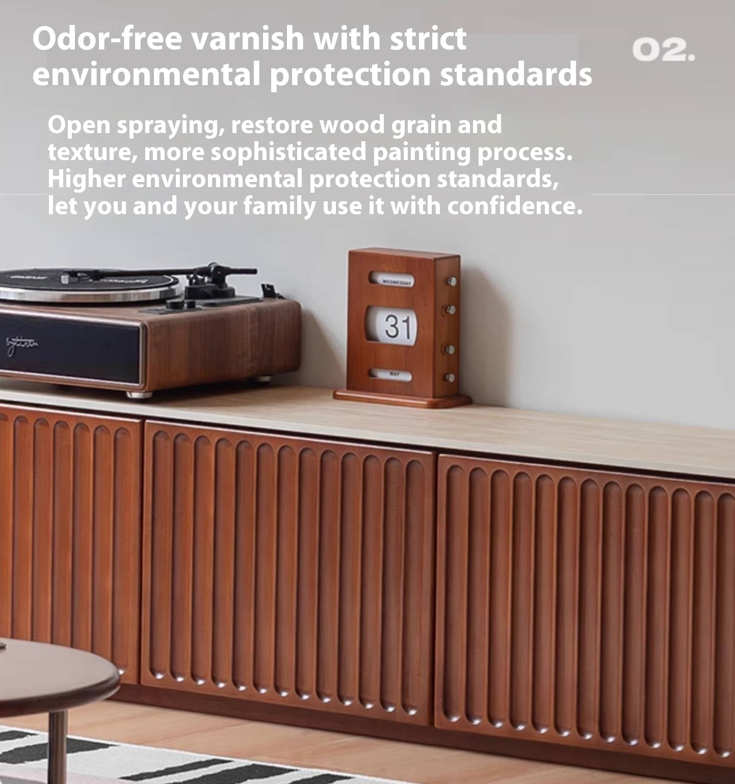 Poplar Solid Wood Antique Style TV Stand.