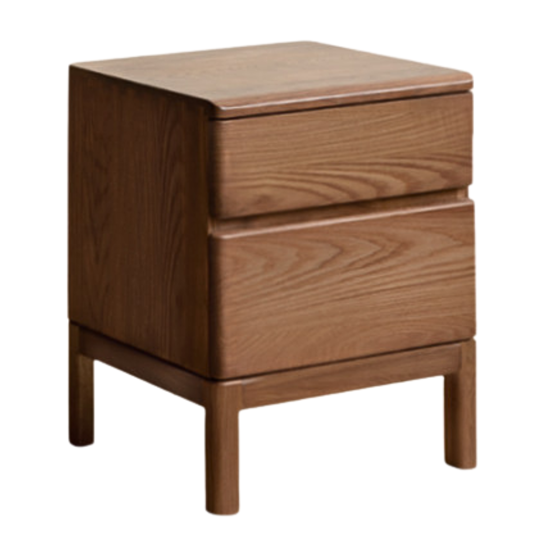 Black Walnut, Ash Solid Wood Storage Nightstand