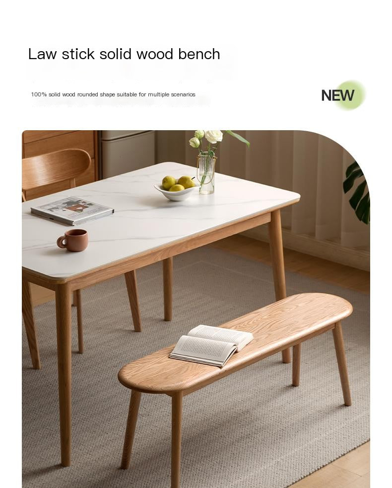 Oak Solid Wood Simple Bench