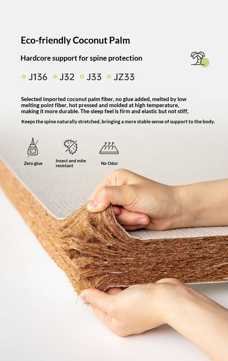 Zero-Glue Mattress: Customizable Home Mattress With Natural Coconut Fiber, Orthopedic Support, Firm Spring Base, And Latex Soft Layer, Dimensions: 22 cm, 23 cm 24 cm