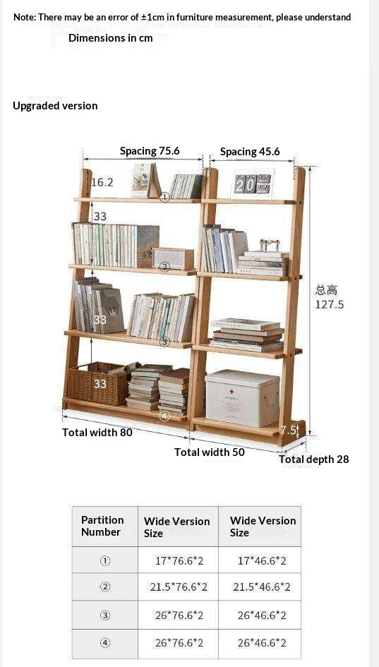 Oak, Beech Solid Wood Bookshelf Racks