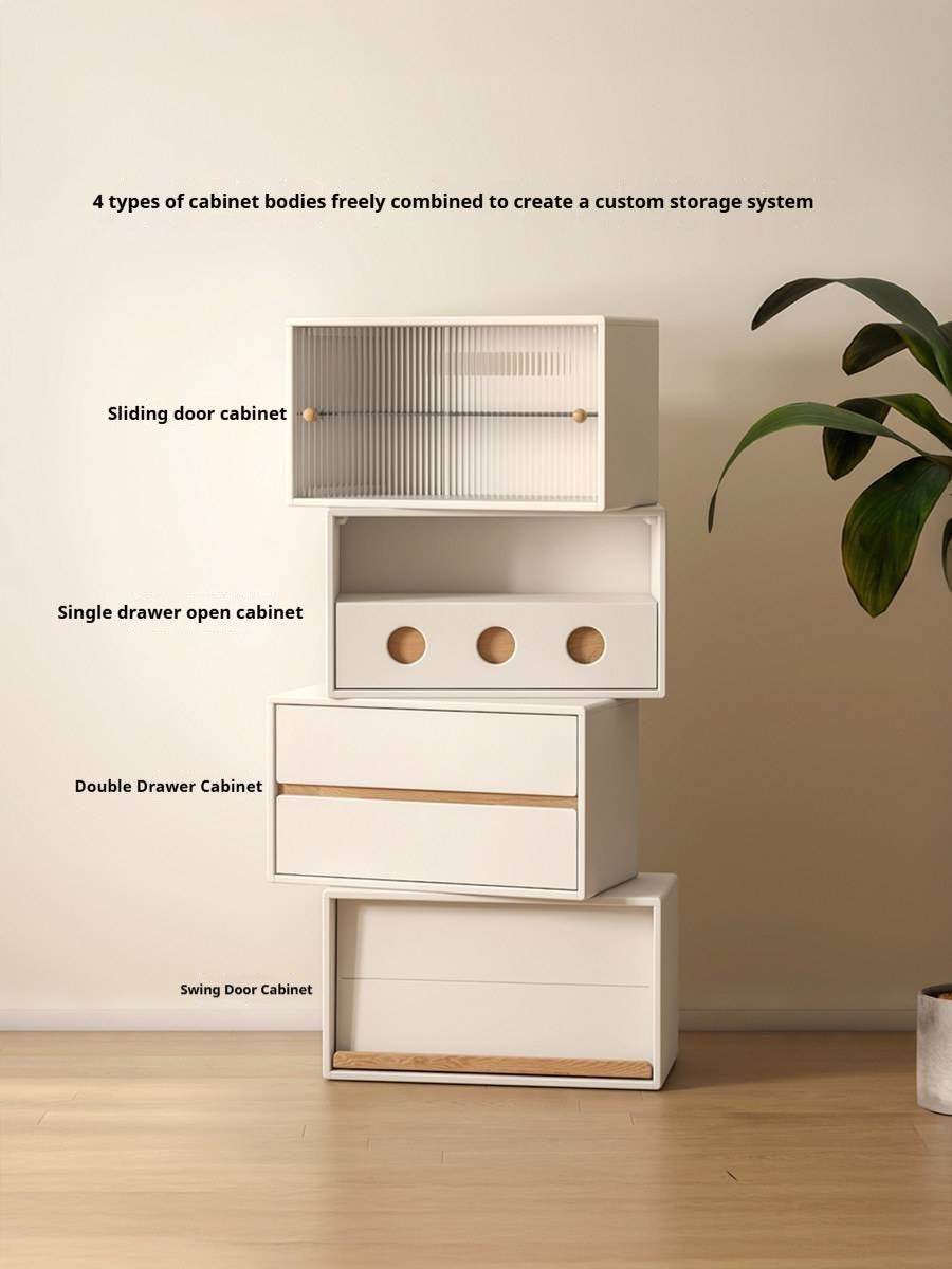 Solid RubberWood Module Combination TV Stand.