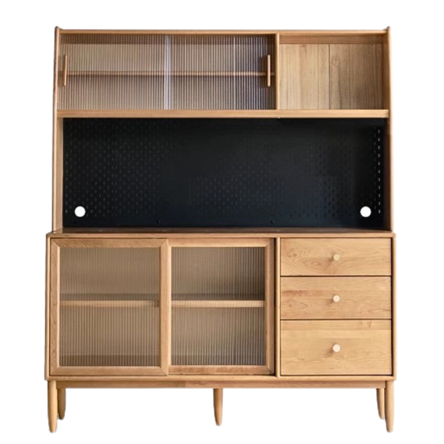 Cherry Solid Wood Sideboard High Cabinet Multi-Functional Buffet