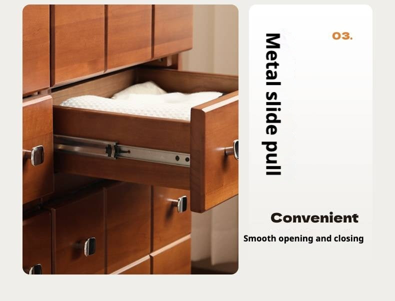 Poplar , Rubber Solid Wood Retro Style Side Cabinets.