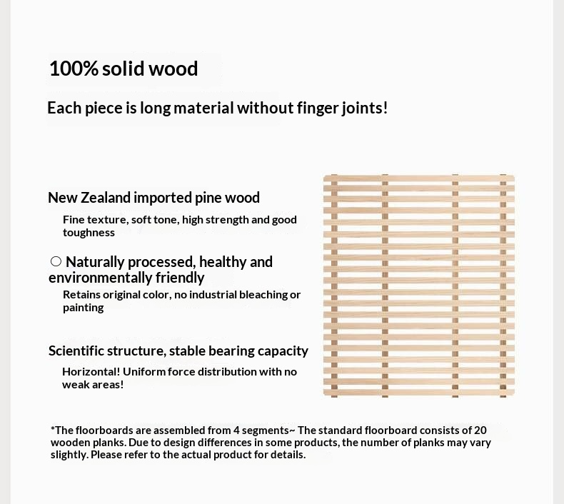 Oak Solid Wood Bed — Italian Light Luxury with White Genuine Leather and Soft Backrest