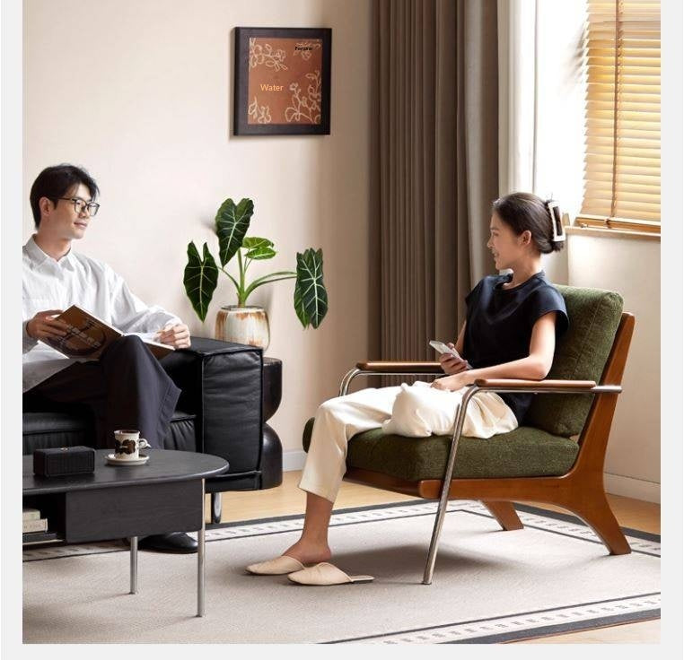 Beech Solid Wood Middle Ages Single Chair