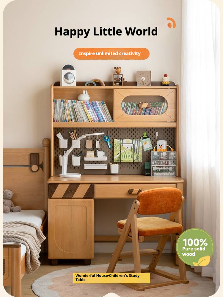 Beech Solid Wood Children's Study Table.