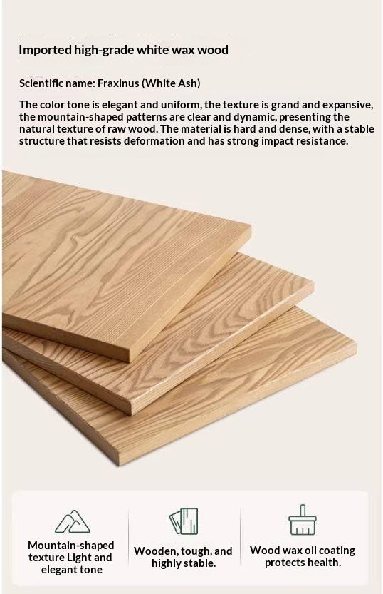 White Ash, Ash Solid Wood TV Stand with Sliding Doors and Sleek Finish