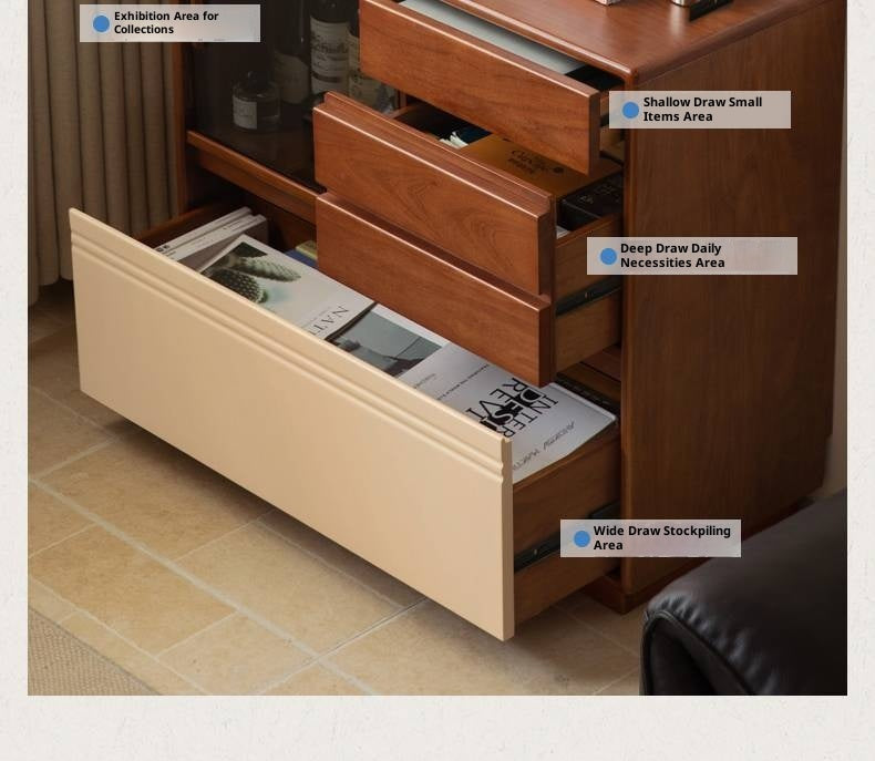 Tulipwood Solid Wood Antique Style Storage Cabinet